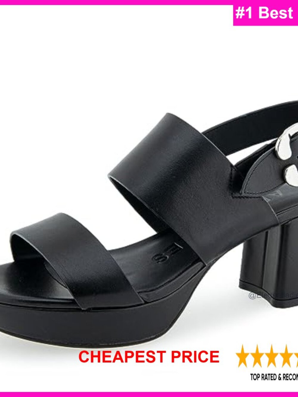 Aerosoles Camera Platform Sandal Leather Block Heel Ankle Strap